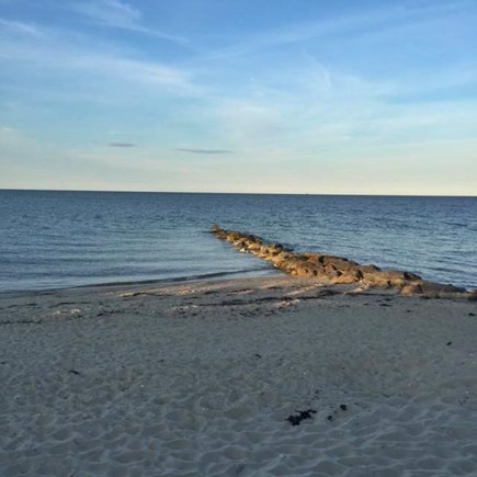 Oak Bluffs, Waban Alley Park Martha's Vineyard vacation rental - The beautiful Oak Bluffs beach at the end of the road.