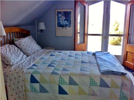 Oak Bluffs, Waban Park Martha's Vineyard vacation rental - Victorian bedroom with queen bed and balcony.