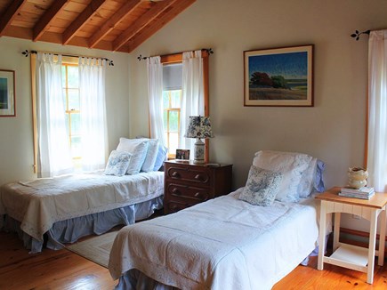 Chilmark Martha's Vineyard vacation rental - Spacious two-twin BR also has a door to the side yard.