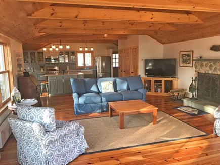 Chilmark Martha's Vineyard vacation rental - HDTV, internet, DVD, Alexa-all four chairs swivel to view water.