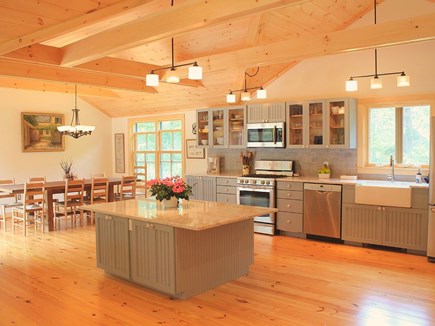 Chilmark Martha's Vineyard vacation rental - The kitchen and DR area. A perfect gathering and dining layout