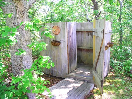 Chilmark Martha's Vineyard vacation rental - Oversize outdoor shower has an enclosed changing section