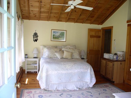 Chilmark Martha's Vineyard vacation rental - Waterview Queen BR; all 3 BRs have cathedral ceilings, fans, A/C