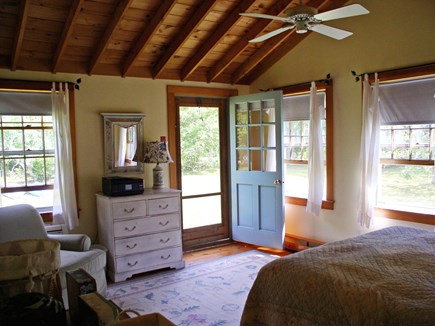 Chilmark Martha's Vineyard vacation rental - Waterview Queen BR has a sitting area and add'l side yard access.