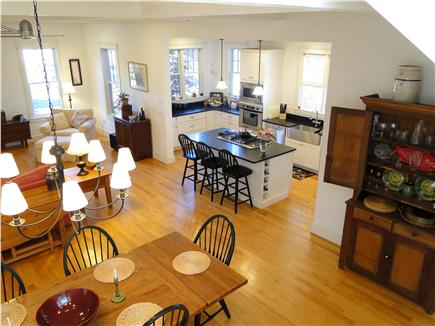 Edgartown/ West Tisbury line o Martha's Vineyard vacation rental - View from stairs, open living space, great for gathering together