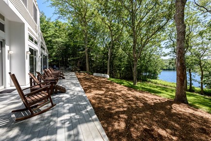 Lambert's Cove  West Tisbury Martha's Vineyard vacation rental - Main side deck with view of the pond
