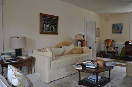 Edgartown Martha's Vineyard vacation rental - Living room with Fireplace