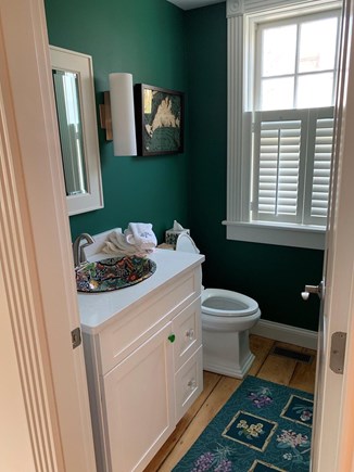 In town Edgartown village Martha's Vineyard vacation rental - Half Bathroom on first floor