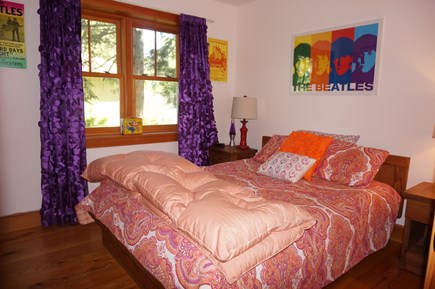 Oak Bluffs, Lagoon Pond Waterfront - salt Martha's Vineyard vacation rental - Beatles Bedroom (#3 on entry level) with queen bed