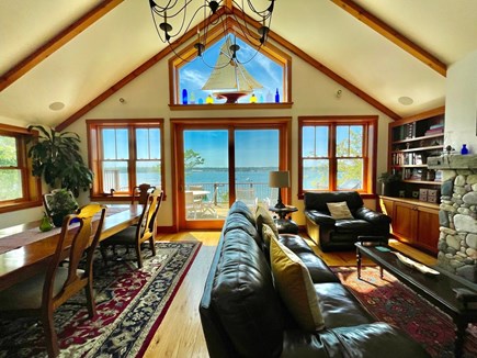 Oak Bluffs, Lagoon Pond Salt-Waterfront Martha's Vineyard vacation rental - Massive views from Upper Floor Great Room