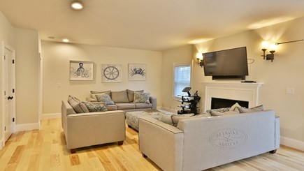 Oak Bluffs Martha's Vineyard vacation rental - Living room with 55-inch curved SmartTV and Sonos sound system