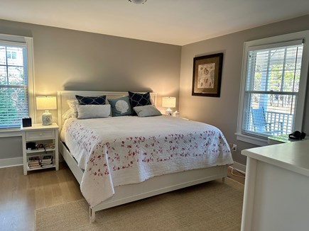 Katama-Edgartown, Edgartown Martha's Vineyard vacation rental - First floor master bedroom with King sized bed & office set up