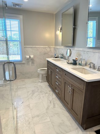 Katama-Edgartown, Edgartown Martha's Vineyard vacation rental - Full en-suite All marble  bathroom for 2nd master bedroom.