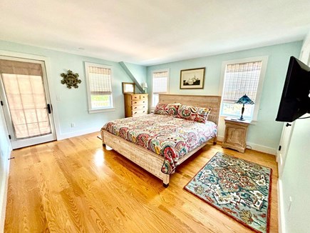 Oak Bluffs, Walk to town, and beach, shops Martha's Vineyard vacation rental - King bedroom with private balcony