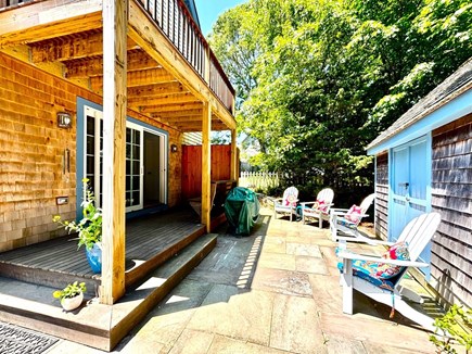 Oak Bluffs, Walk to town, and beach, shops Martha's Vineyard vacation rental - Blue stone patio