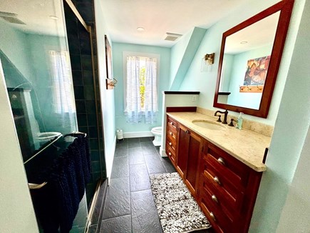 Oak Bluffs, Walk to town, and beach, shops Martha's Vineyard vacation rental - 2nd floor bathroom with glass and tiled shower