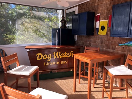 Oak Bluffs Martha's Vineyard vacation rental - New porch boat bar