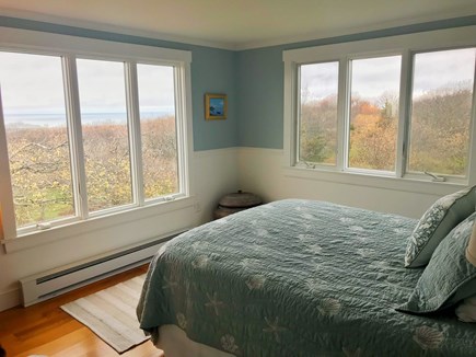 Aquinnah Martha's Vineyard vacation rental - Upstairs queen bedroom with water views