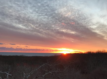 Aquinnah Martha's Vineyard vacation rental - 160 degree view of the Atlantic - Winter Sunset