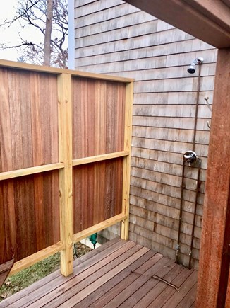 Downtown Vineyard Haven Martha's Vineyard vacation rental - Huge Outdoor Shower with Dressing Area