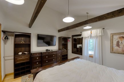 Edgartown Martha's Vineyard vacation rental - Master bedroom with flat screen TV