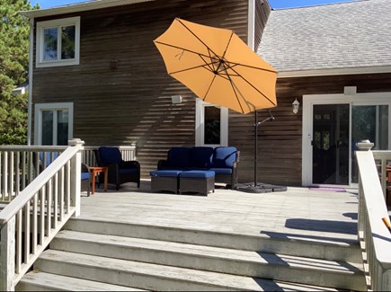 Edgartown Martha's Vineyard vacation rental - Spacious rear deck with comfortable lounge furniture