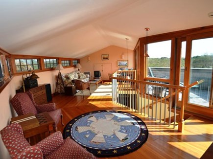 Chilmark Martha's Vineyard vacation rental - Sunny, quiet 2nd level living area over looks the hills and ocean