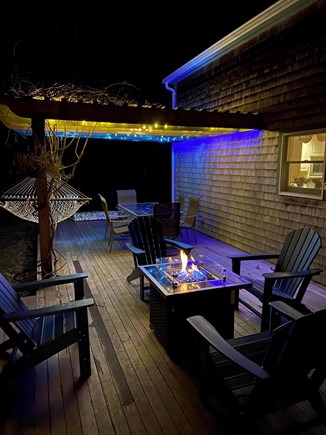 Edgartown Martha's Vineyard vacation rental - Back deck at night