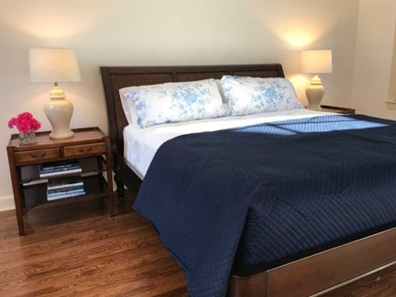 Vineyard Haven Martha's Vineyard vacation rental - Downstairs Master bedroom with king bed & new private bathroom