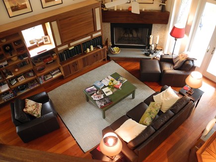 Chappaquiddick, Edgartown Martha's Vineyard vacation rental - Living Room Viewed From Loft, well appointed, comfortable
