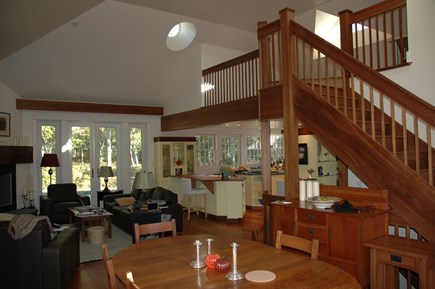 Chappaquiddick, Edgartown Martha's Vineyard vacation rental - Dining/Living Area, access to loft, spacious exterior decks