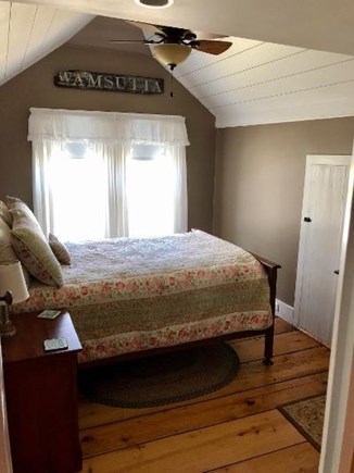 Chilmark Martha's Vineyard vacation rental - Full Bedroom (upstairs) w/vaulted shiplap ceiling