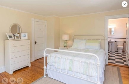 Oak Bluffs Martha's Vineyard vacation rental - Master bedroom with queen bed, single futon and access to bathrm