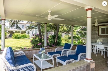 Oak Bluffs Martha's Vineyard vacation rental - Porch with seating area and outside dining table