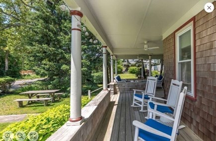 Oak Bluffs Martha's Vineyard vacation rental - Porch rockers and picnic table