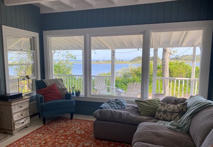 Oak Bluffs Martha's Vineyard vacation rental - View from living room, new paint, 2023.