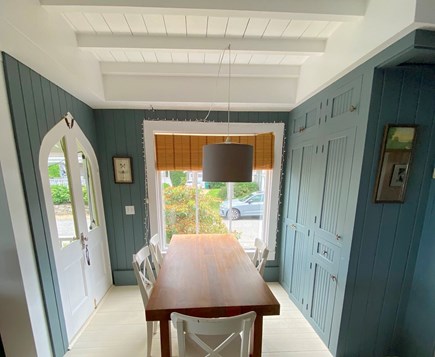 Oak Bluffs Martha's Vineyard vacation rental - Dining are. Table extends to seat 8. Overlooking the pond.