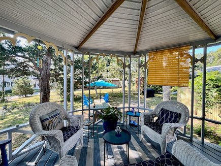Oak Bluffs Martha's Vineyard vacation rental - Side of house has a large covered deck overlooking the yard