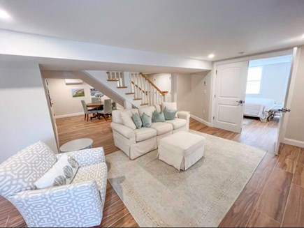 Oak Bluffs Martha's Vineyard vacation rental - ‘Man cave’, game room, sleeper sofa, 64” smart TV, and full bath