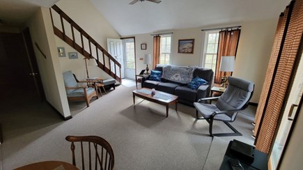 Edgartown Martha's Vineyard vacation rental - Spacious living room with two sliding door accesses to deck