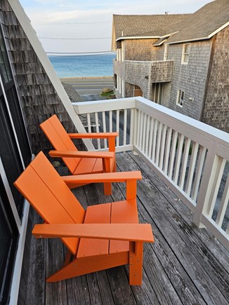 Oak Bluffs Martha's Vineyard vacation rental - Upstairs BR deck.  Ocean to left, chairs facing Farm Pond.