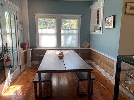 Vineyard Haven, In the heart of the Village of Martha's Vineyard vacation rental - Dining Room near Back Deck, Grill and Yard