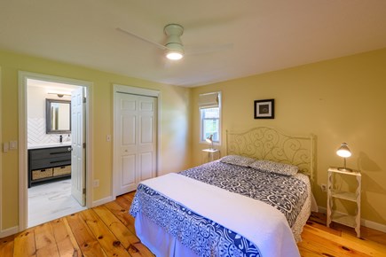 Oak Bluffs Martha's Vineyard vacation rental - Bright 1st Floor Queen Bedroom w/ ceiling fan and updated bath