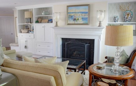 Oak Bluffs Martha's Vineyard vacation rental - LR #1 Great Room-TV in right cabinet, french doors to pool left