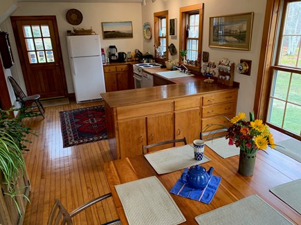 Chilmark Martha's Vineyard vacation rental - Open space kitchen with lots of windows and wooden countertops