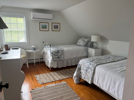 Edgartown Martha's Vineyard vacation rental - Spacious bedroom with charming wrought iron beds, full and twin