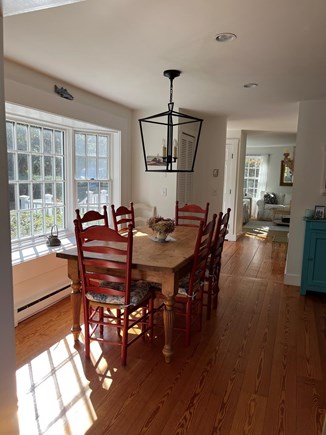 Edgartown Martha's Vineyard vacation rental - South facing, sunny breakfast/dining room with bay window.