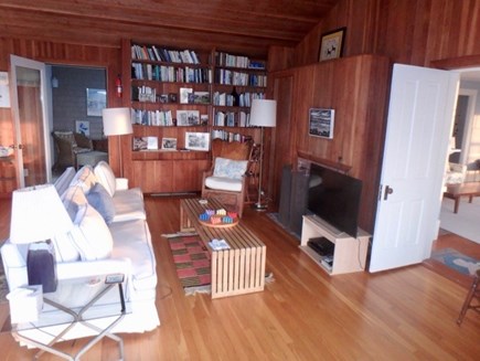 Chilmark Martha's Vineyard vacation rental - Television and game room area addition off the living room