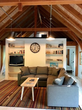 Chilmark Martha's Vineyard vacation rental - High ceiling and open flow living dining.