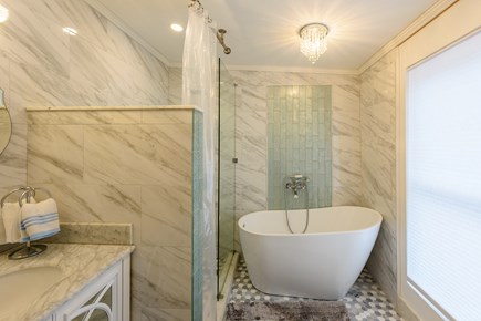 Oak Bluffs Martha's Vineyard vacation rental - Full Bathroom, Free standing Tub, Rain Shower Spa, First Floor
